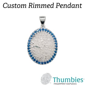 Custom Rimmed Pendant (square + logo)